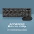 Promate ProCombo-12 Wireless Keyboard and Mouse Combo, Sleek Full-Size 2.4Ghz Wireless Keyboard,  Arabic Characters